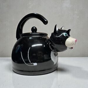 Vintage  MM Kamenstein Novelteas TeaCatty Cat Head Whistling Tea Kettle